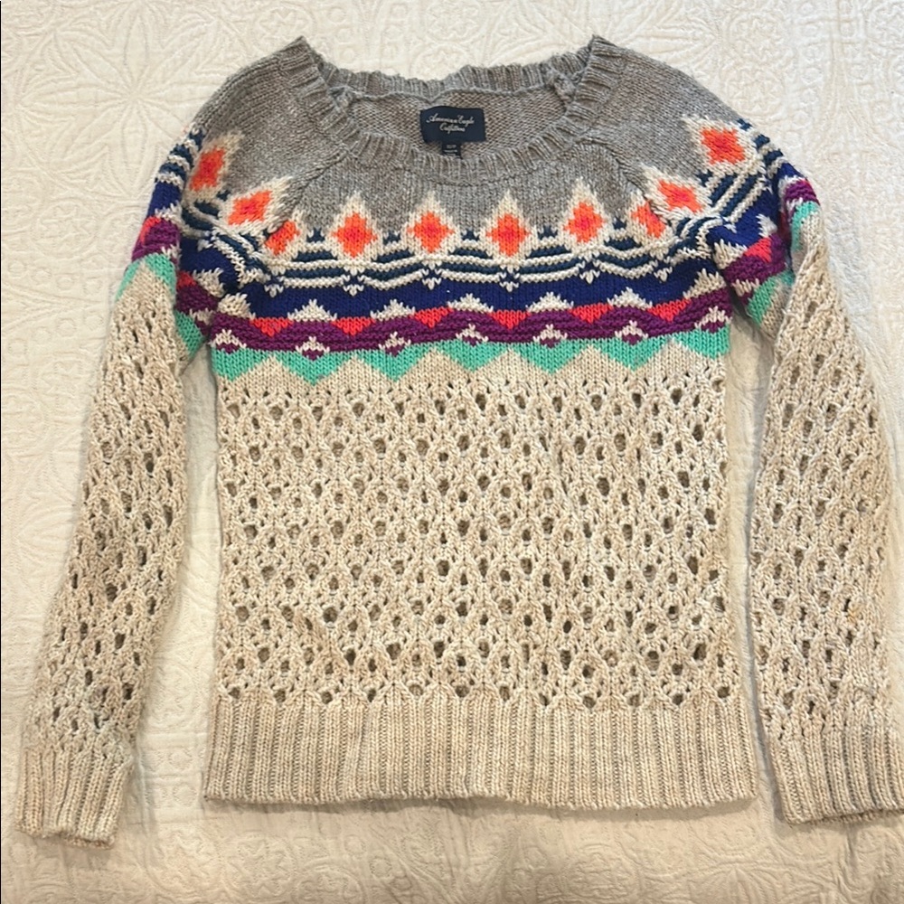 Colorful American Eagle Sweater